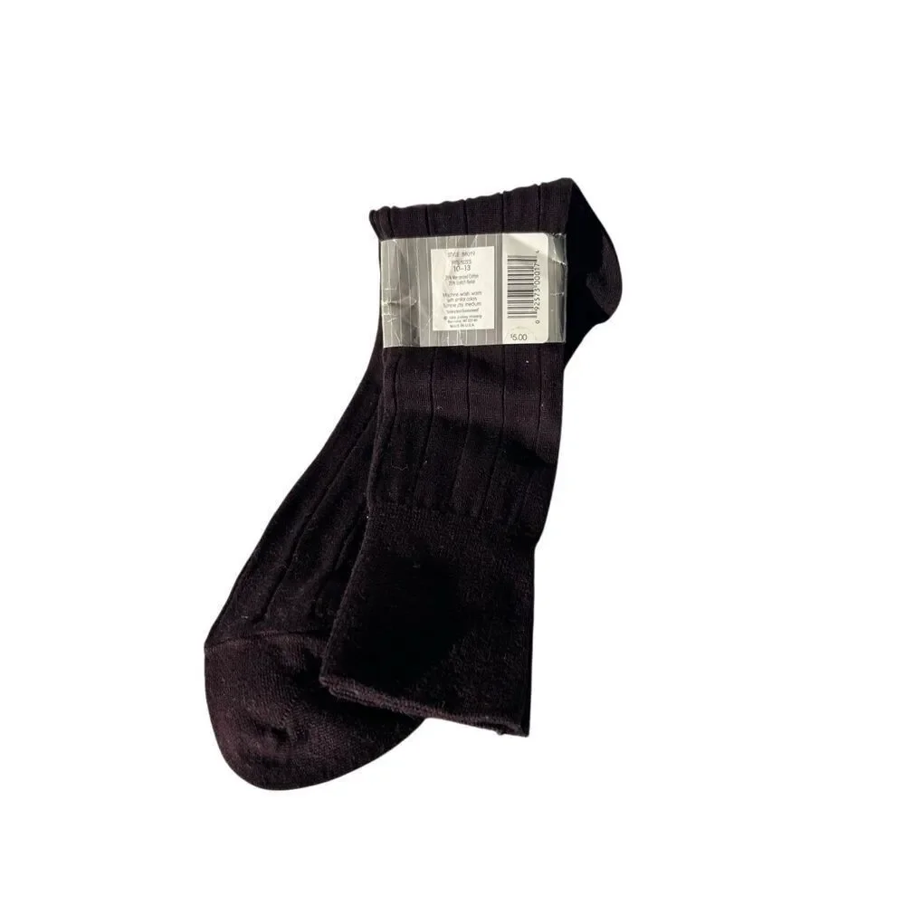 Jockey Classic Socks Men's Shoe Size 10-13 Chocolate Brown Cotton Blend
